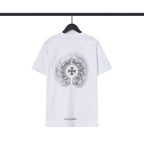 CHH Chrome Heart T Shirts Sanskrit cross logo short-sleeved men's T-shirt