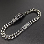Chrome Hearts cross flower curved Cuban domineering bracelet