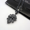 Chrome Hearts black bloody mary cross cool blue zircon necklace