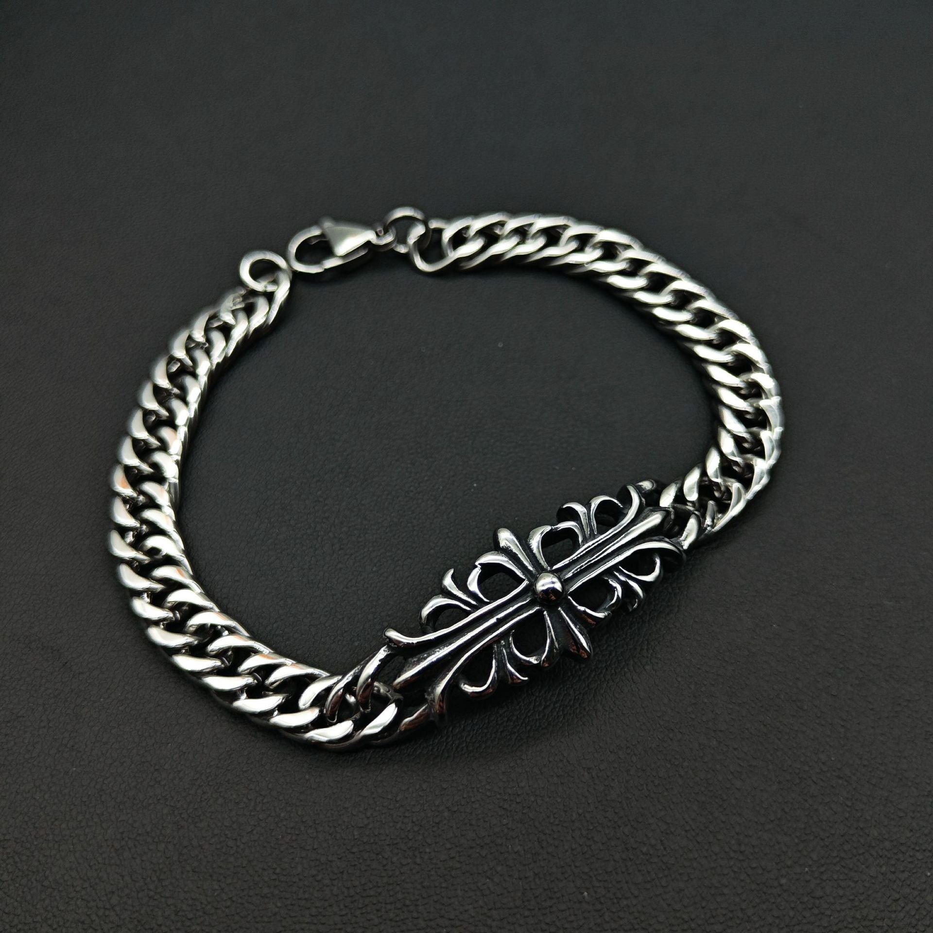 Chrome Hearts curved Cuban domineering retro bracelet