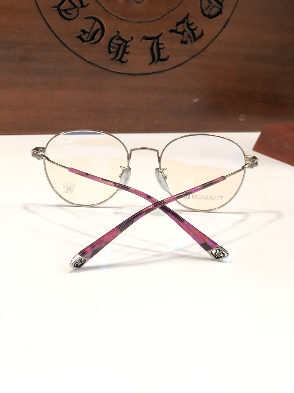 CHH Chrome Hearts Glasses Simple and stylish ultra-light titanium round frame glasses