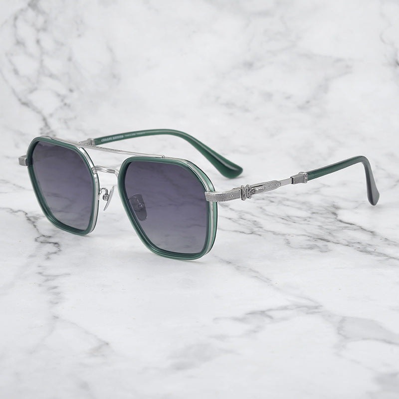 CHH Chrome Hearts Glasses Japanese Handmade Double Beam Glasses Frame Sunglasses