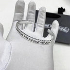 Chrome Hearts retro classic cross flower Scroll Label open bracelet