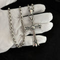 Chrome Hearts large double-layer cross letter chain pendant