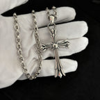 Chrome Hearts large double-layer cross letter chain pendant