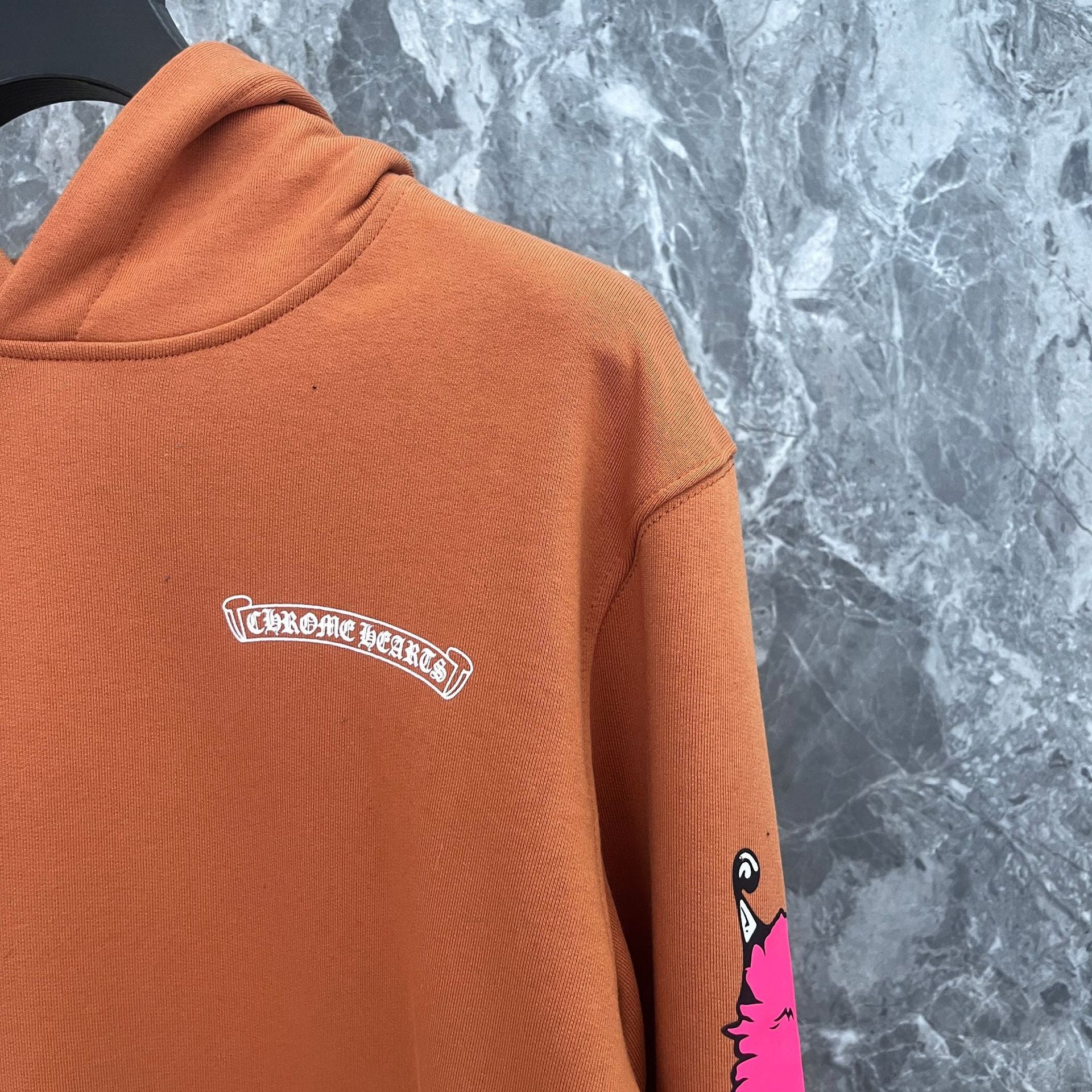 CHH Chrome Heart Hoodie Chrome Hearts Autumn/Winter Croix blue matty graffiti embroidered sweater