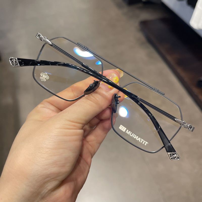 CHH Chrome Hearts Glasses Pure Titanium Myopia Ultra Light Retro Glasses Frame