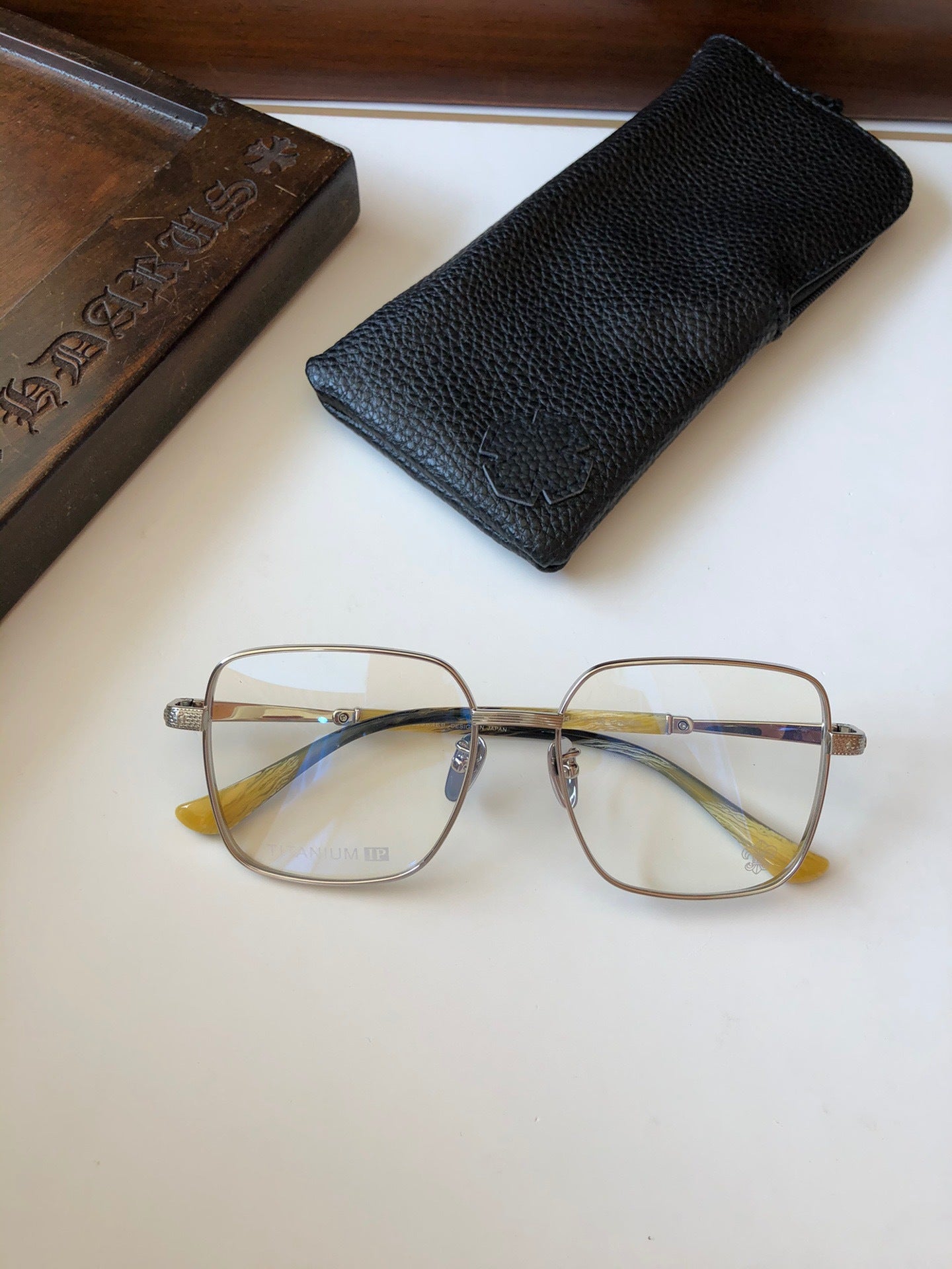 CHH Chrome Hearts Glasses Stylish Exquisite Pure Titanium Box Glasses Frame