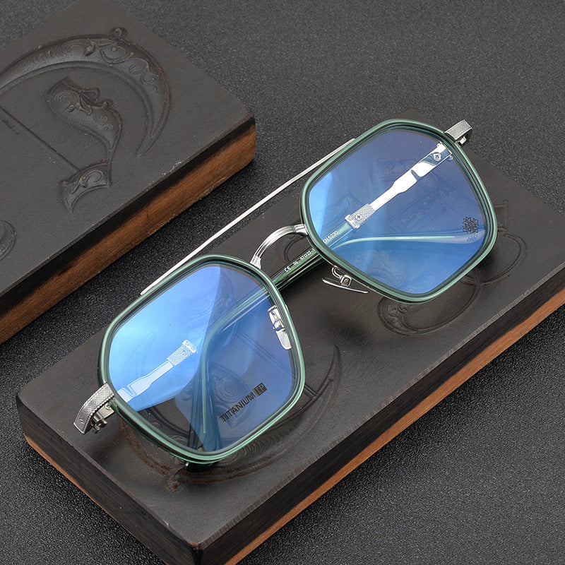 CHH Chrome Hearts Glasses Japanese Handmade Double Beam Glasses Frame Sunglasses