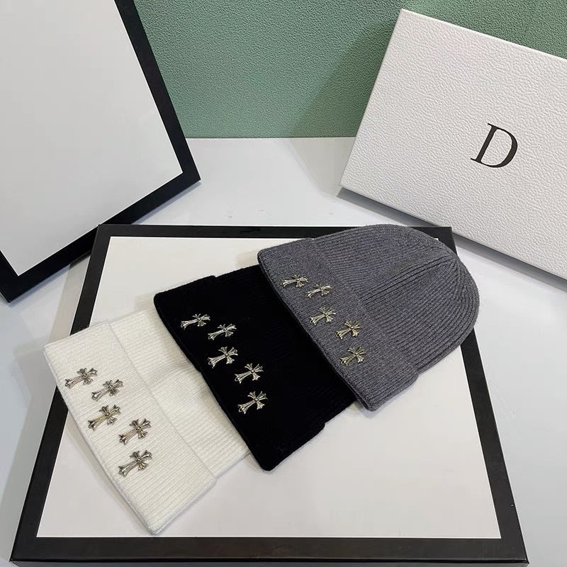 Chh Chrome Heart Beanie Knitted Hat Autumn Winter