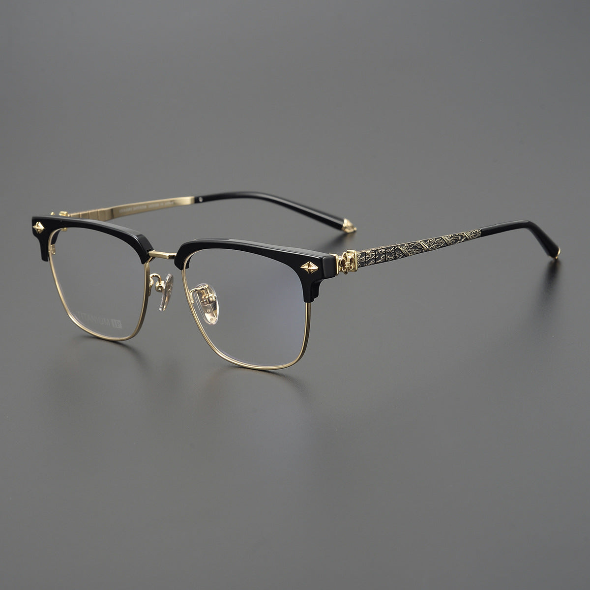 CHH Chrome Hearts Glasses Frameless Pure Titanium Glasses Frame Business