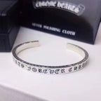 Chrome Hearts retro classic cross flower Scroll Label open bracelet