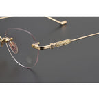 CHH Chrome Hearts Glasses Frameless Pure Titanium Glasses Frame Personalized Business