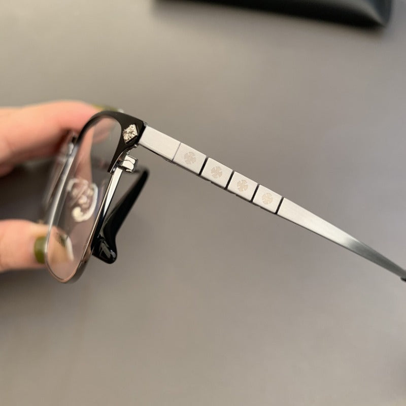 CHH Chrome Hearts Glasses Square Wide Myopia Pure Titanium Glasses Frame