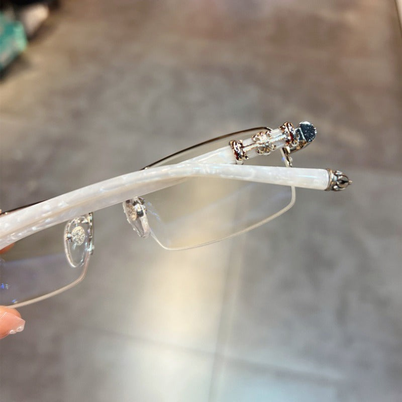 CHH Chrome Hearts Glasses Myopia Half Frame Glasses Frame Titanium Frame Business Style