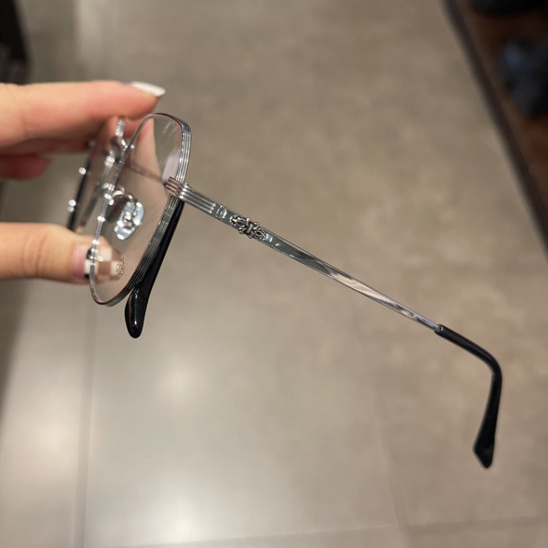 CHH Chrome Hearts Glasses Pure Titanium Ultra Light Polygonal Myopia Glasses Frame