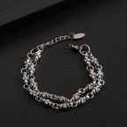Chrome Hearts double-layer Cross simple bracelet