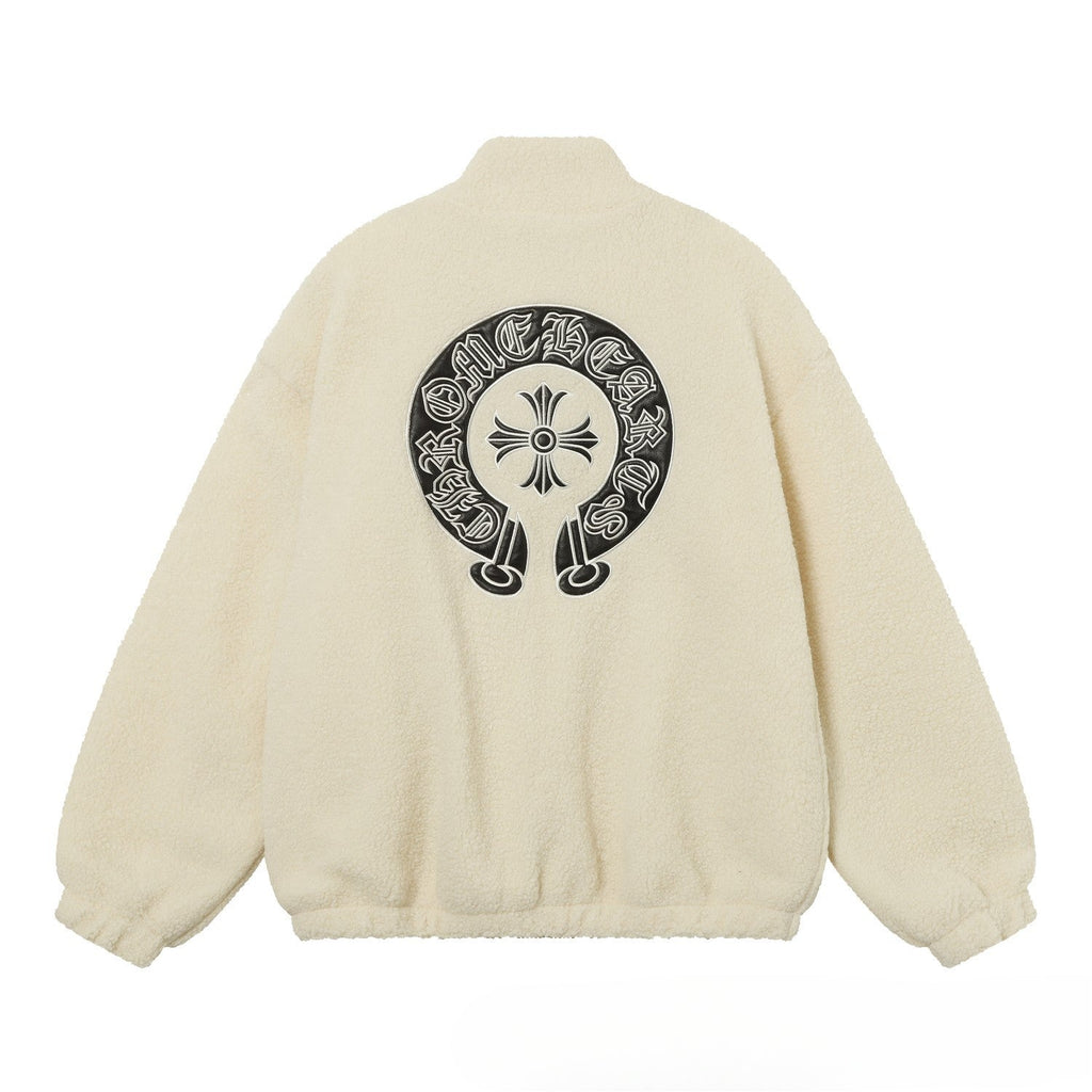 CHH Chrome Heart Coat CH Croix Lamb wool jacket Baseball jacket jacket