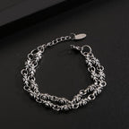 Chrome Hearts double-layer Cross simple bracelet