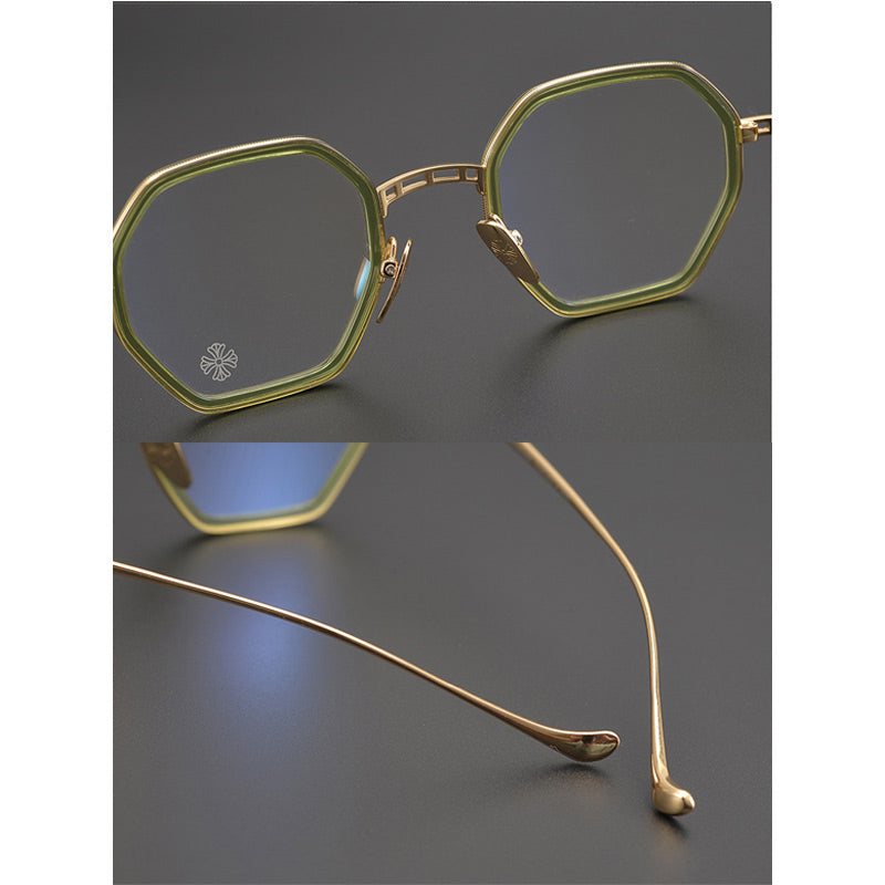 CHH Chrome Hearts Glasses Double Beam Retro Pure Titanium Ultra Light Glasses Frame