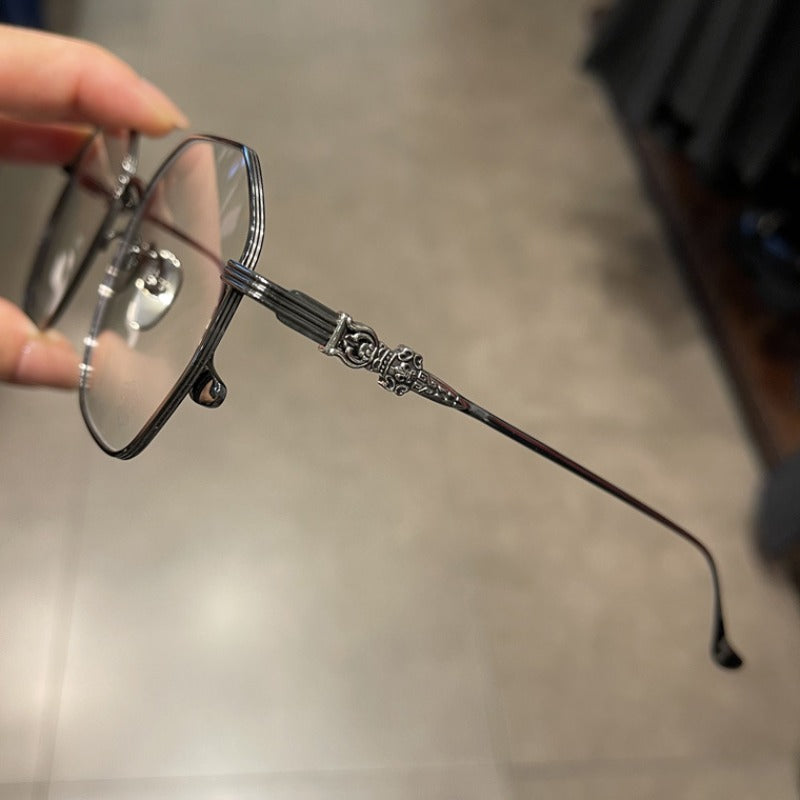 CHH Chrome Hearts Glasses Pure Titanium Polygon Retro Myopia Eyewear Frames