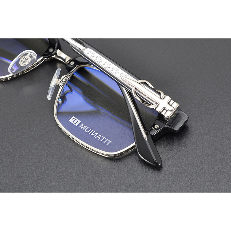 CHH Chrome Hearts Glasses Pure Titanium Cutting Engraving Process Myopia Glasses Frame