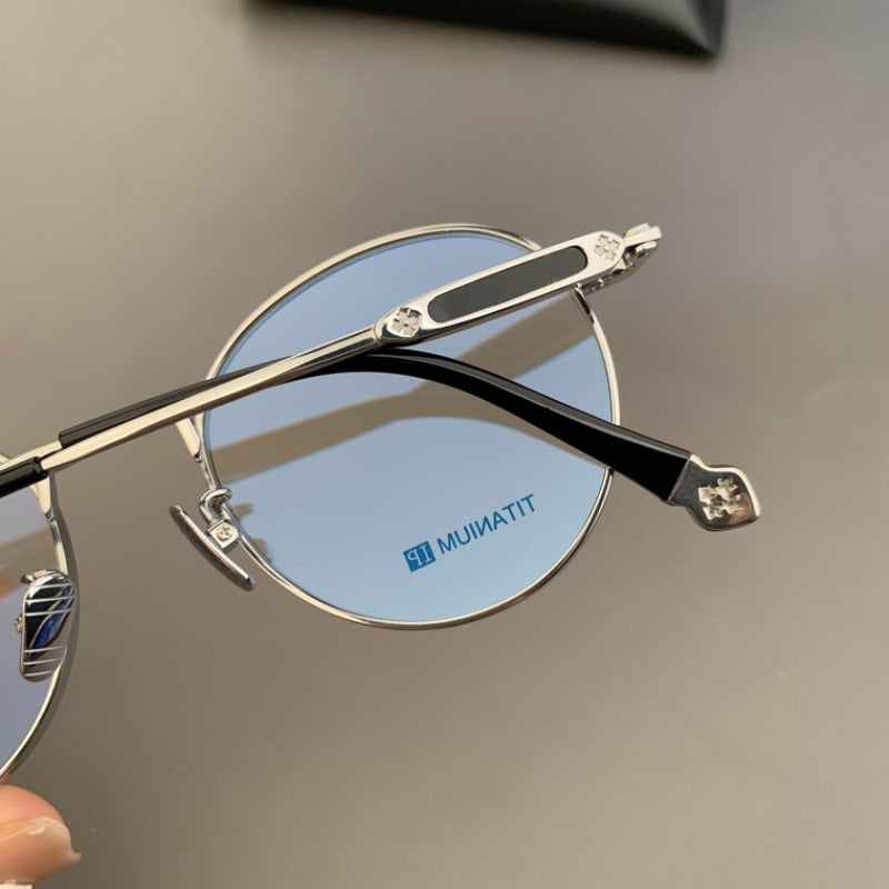 CHH Chrome Hearts Glasses Pure Titanium Round Ultra Light Myopia Glasses Frame