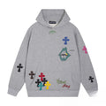 CHH Chrome Heart Hoodie Chrome Hearts Colored Cross Leather Sanskrit Hooded Sweater